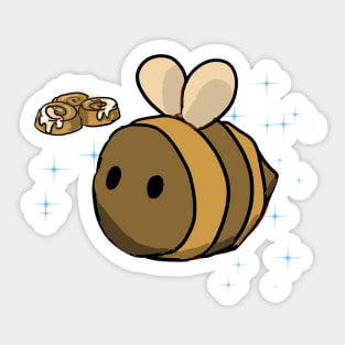 Cinnamon Bun Bee Sticker